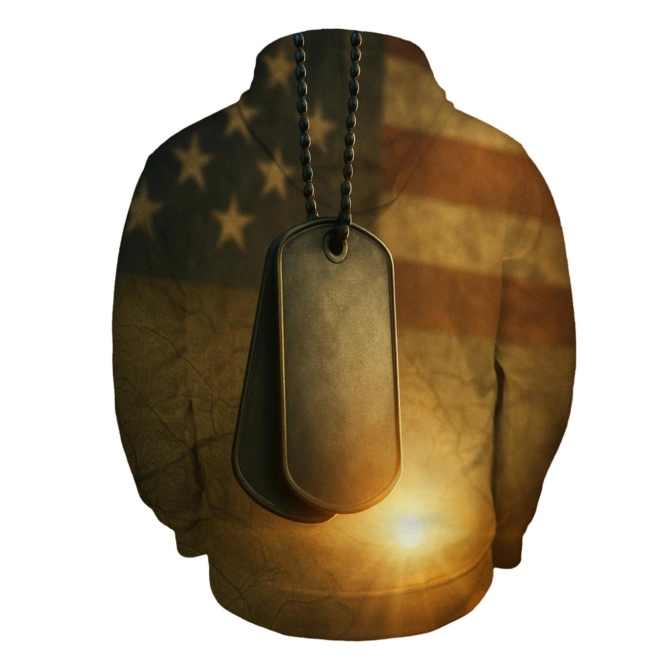 Dog Tags At Sunrise pullover hoodies