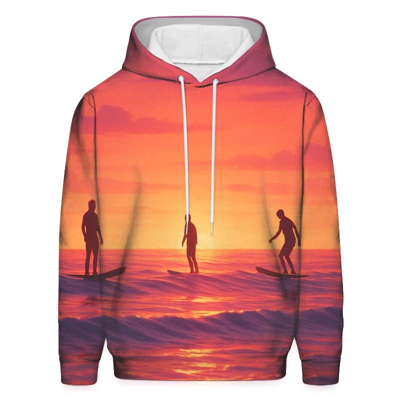 Coral Tides Horizon embroidered hoodies