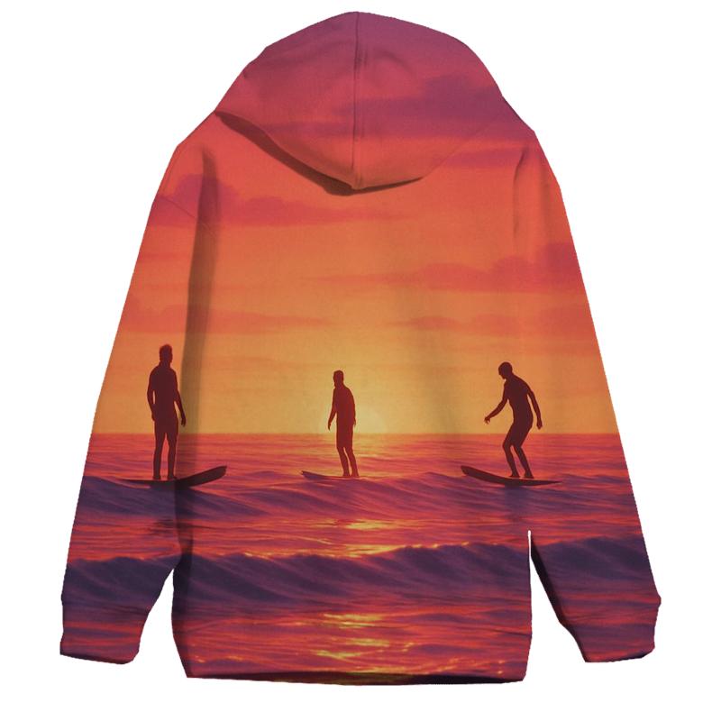 Coral Tides Horizon embroidered hoodies