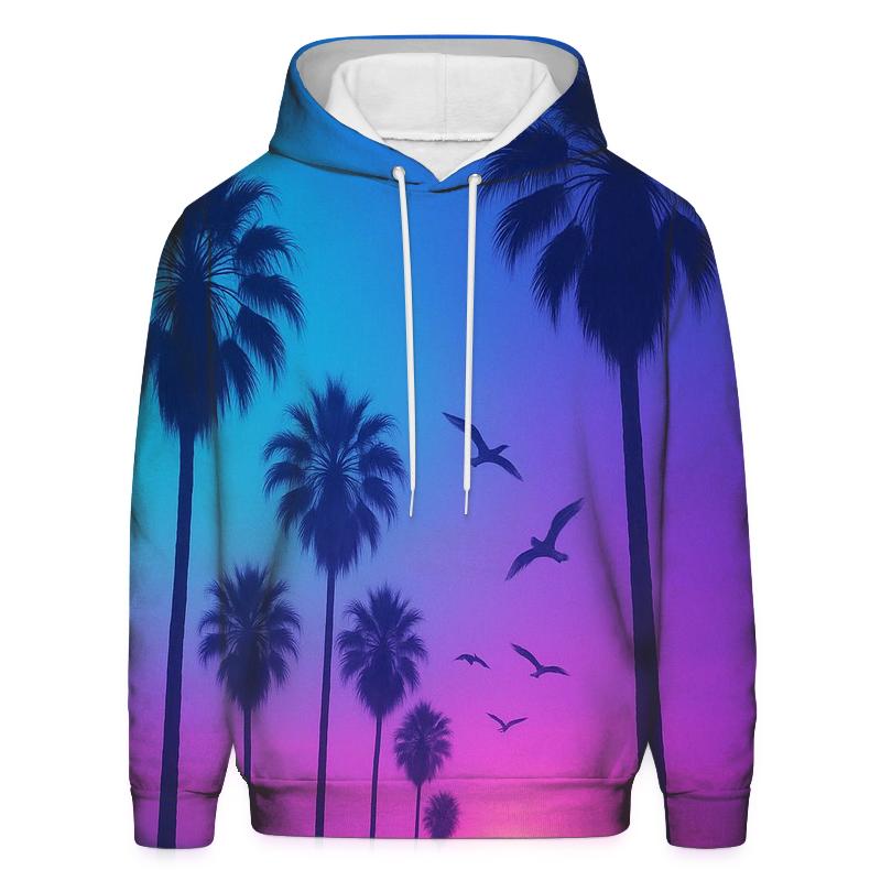 Neon Palms Afterglow pullover hoodies