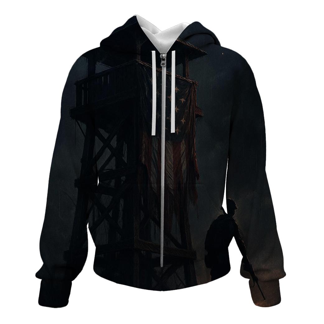 Stars And Stripes Watchtower zip-up hoodies