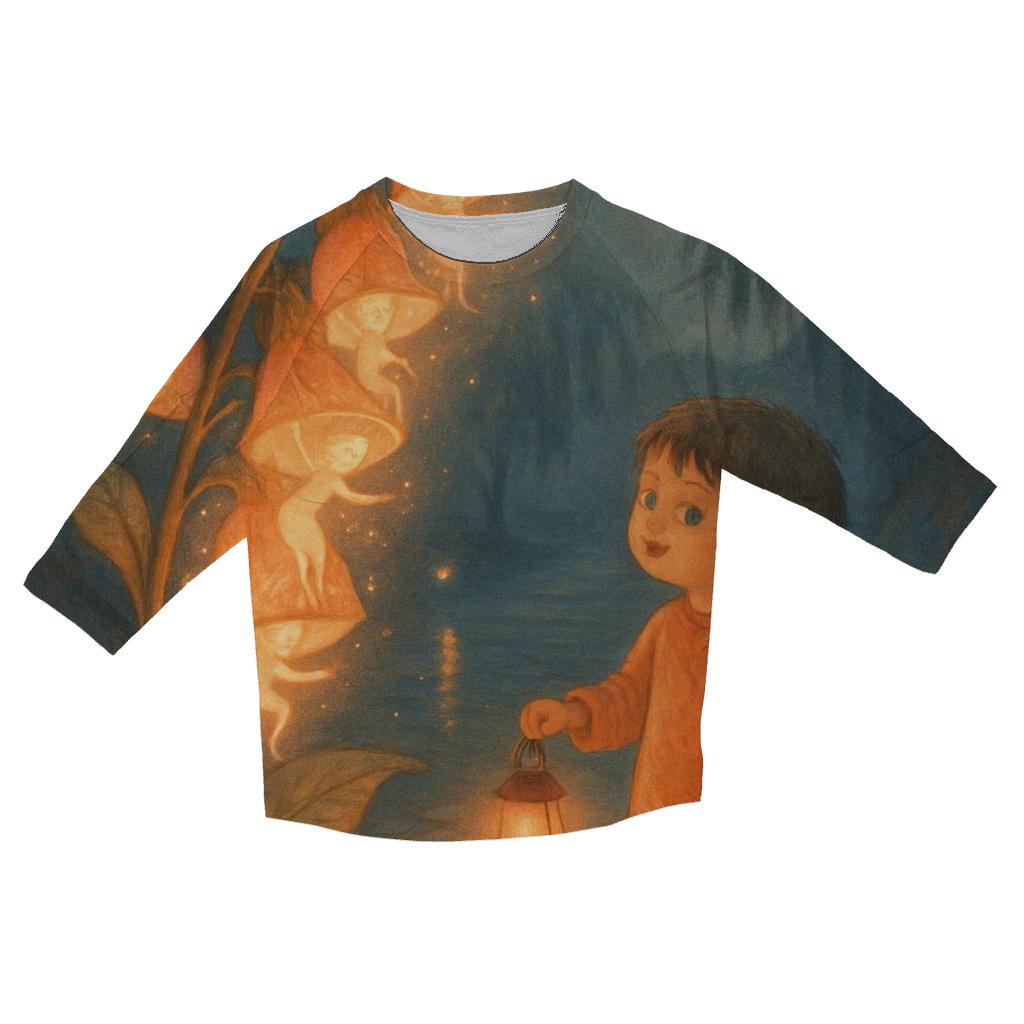 Flicker Lantern Foxglove casual three quarter sleeve shirts