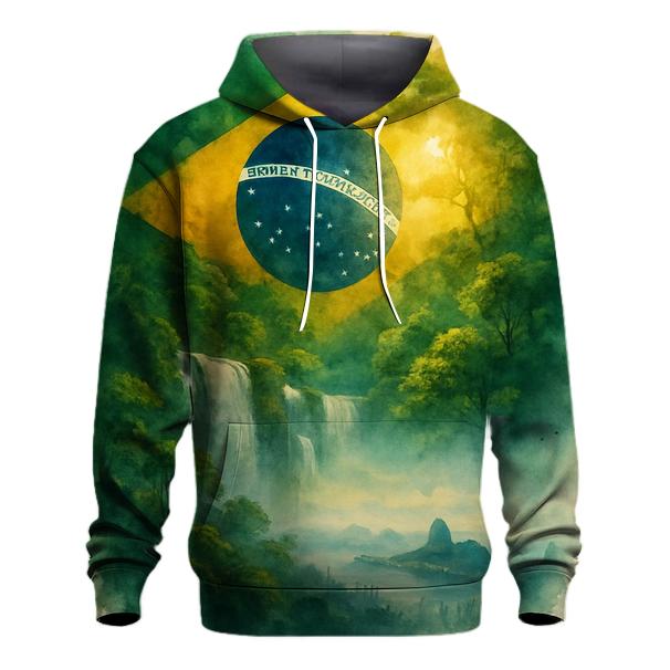 Brazil Rainforest Banner graphic hoodies