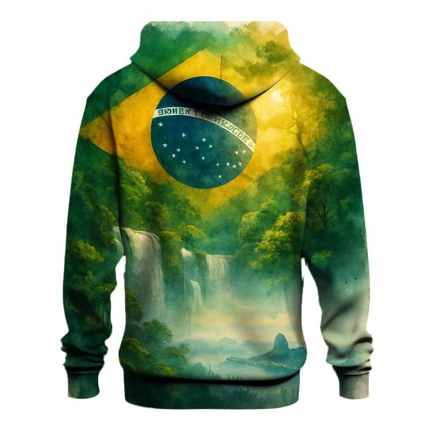 Brazil Rainforest Banner graphic hoodies