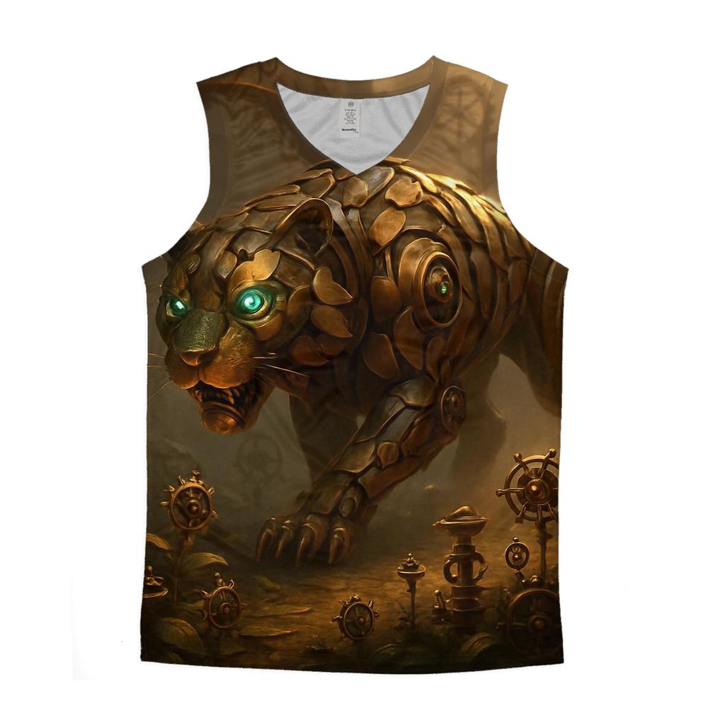 Mechanical Bloom Tiger casual summer tank tops