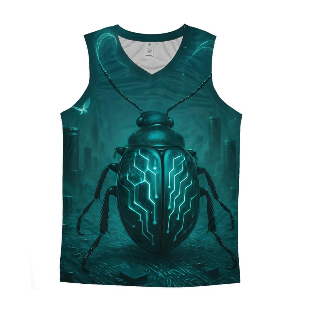 Circuitboard Monarch Beetle casual summer tank tops