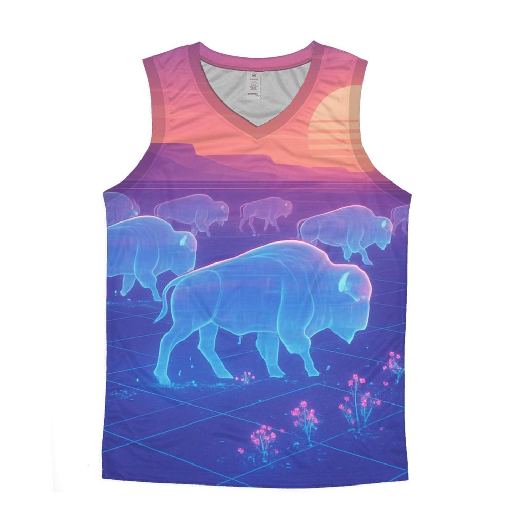 Hologram Bison Caravan trendy fitted tank tops
