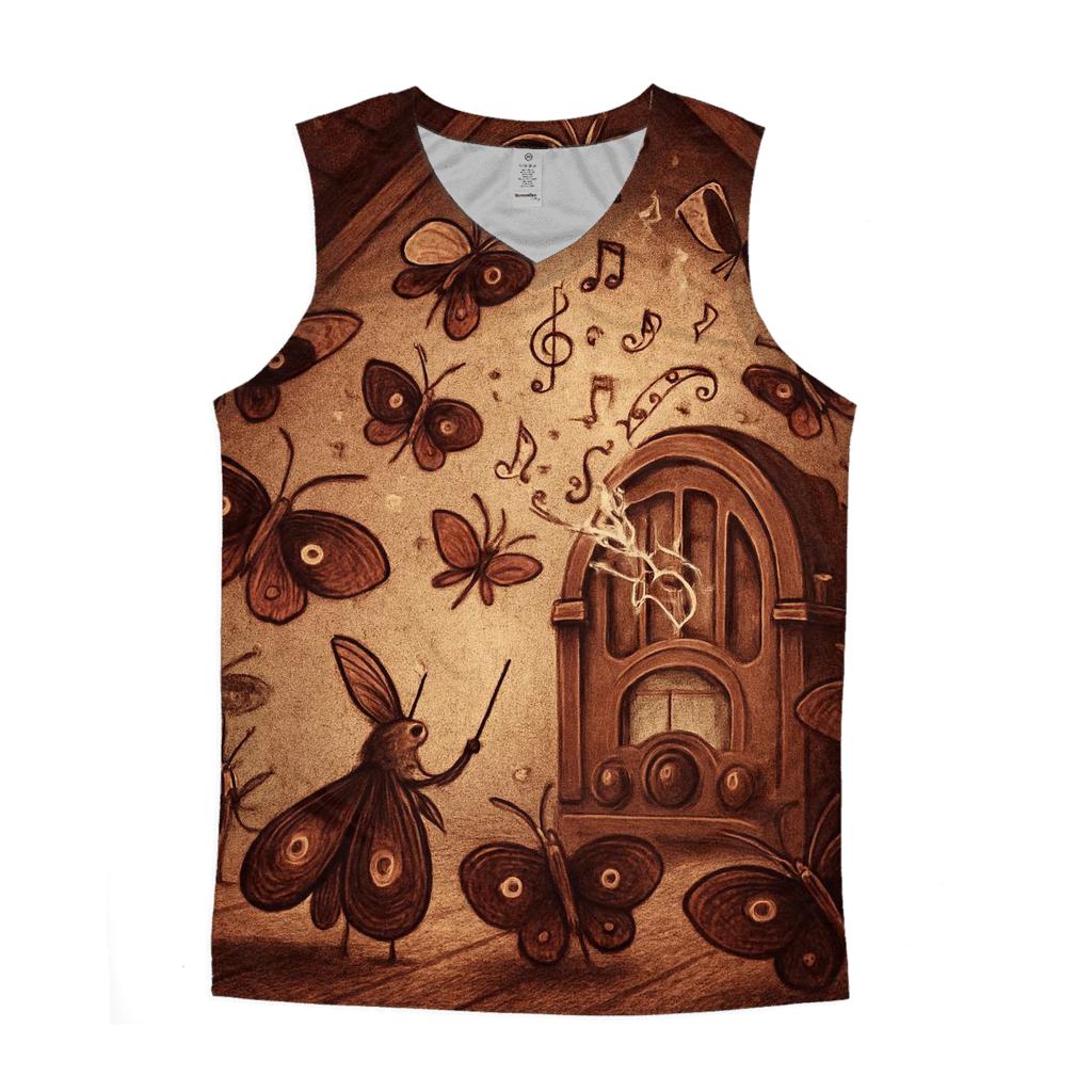 Retro Radio Moth Orchestra casual summer tank tops
