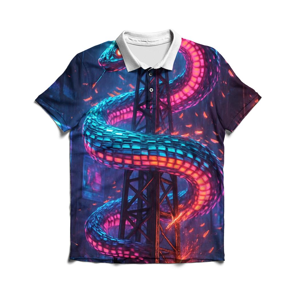 Pulse Neon Serpent classic pique polos