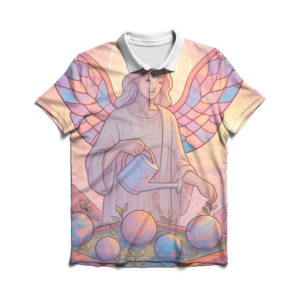 Glass Garden Seraph branded logo polo shirts