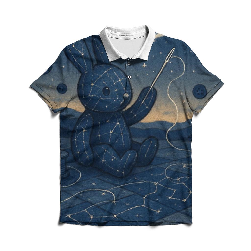 Stitched Constellation Rabbit embroidered polo tops