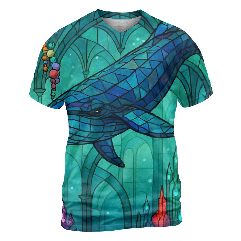 Chromatic Reef Whale designer pattern shirts