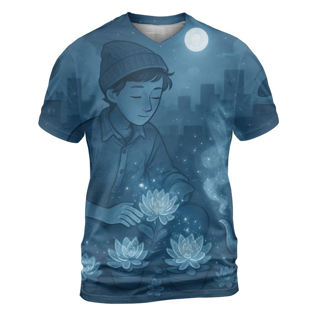Sapphire Rooftop Gardener creative print fashion shirts