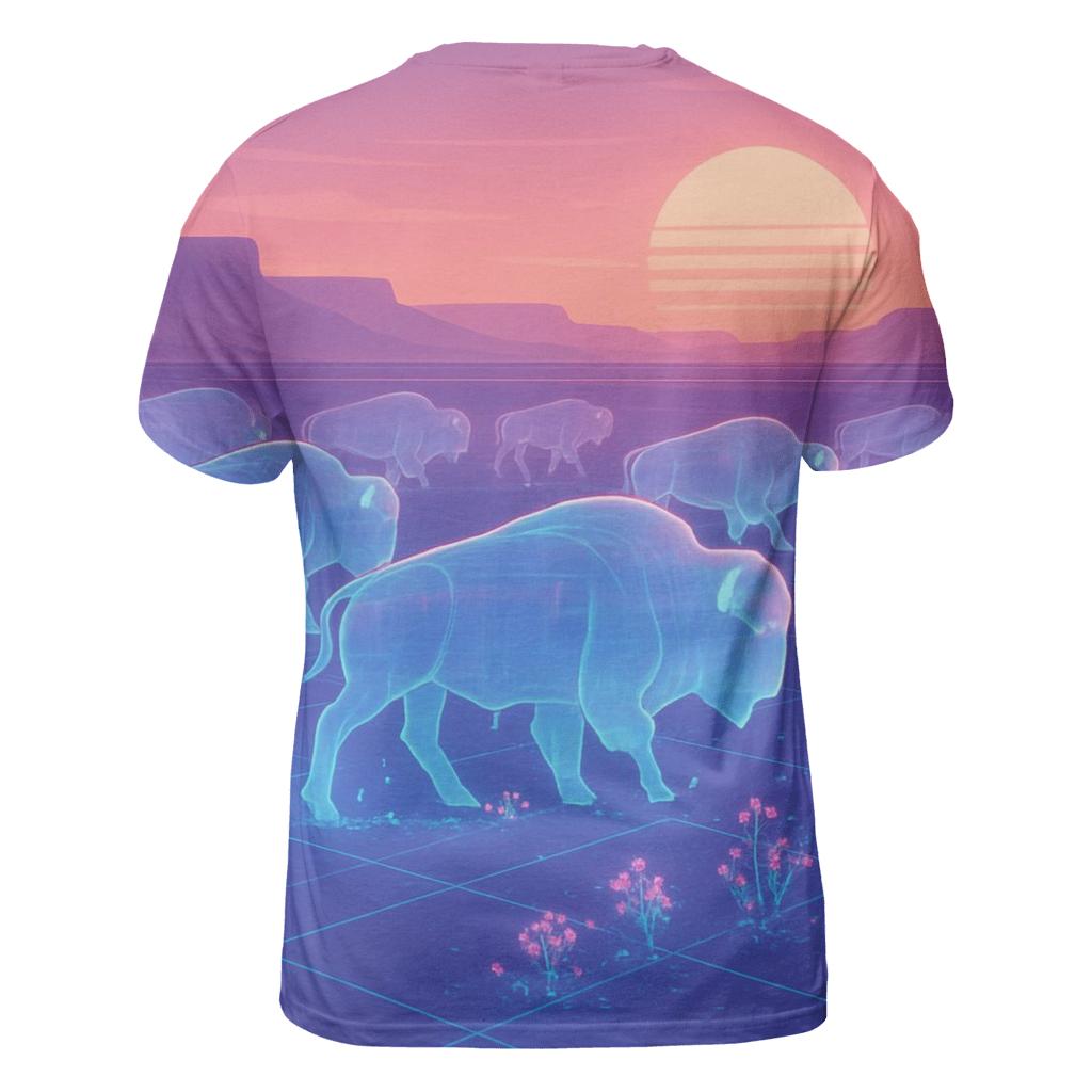 Hologram Bison Caravan creative print fashion shirts