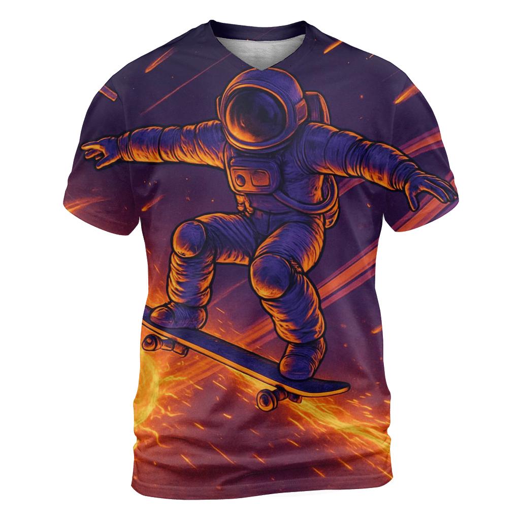 Solar Wind Skater artistic all-over print tops