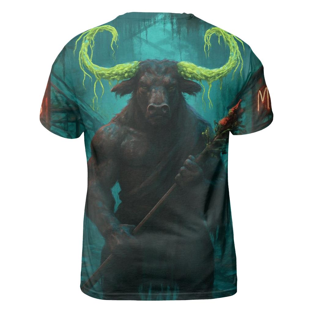 Vinebound Neon Minotaur personalized full print shirts