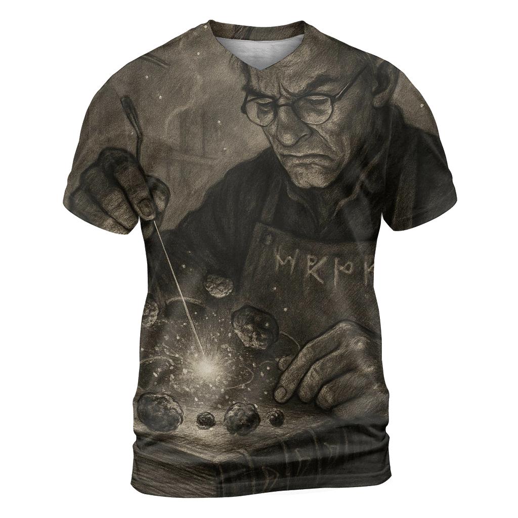 Meteorite Bookbinder artistic all-over print tops