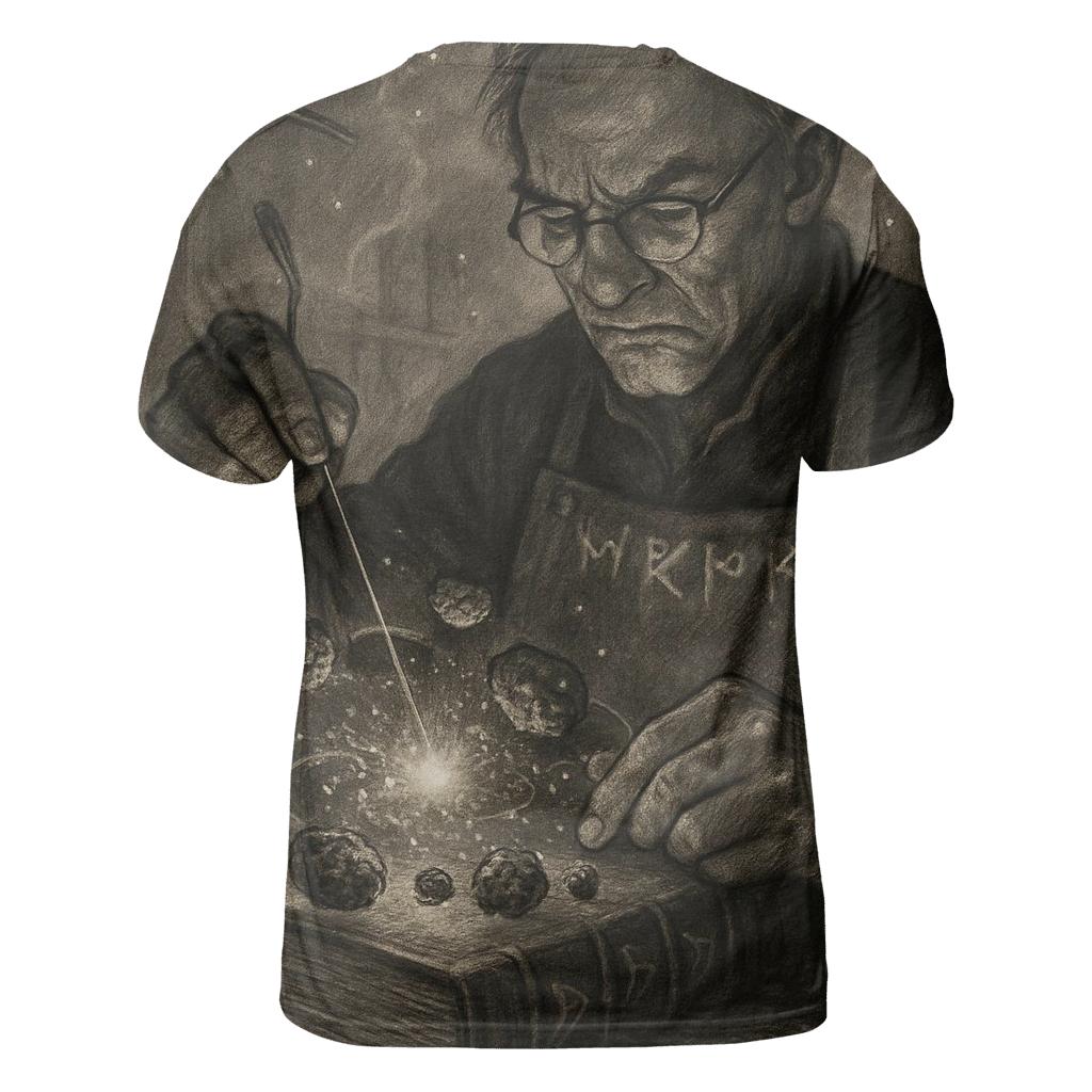 Meteorite Bookbinder artistic all-over print tops