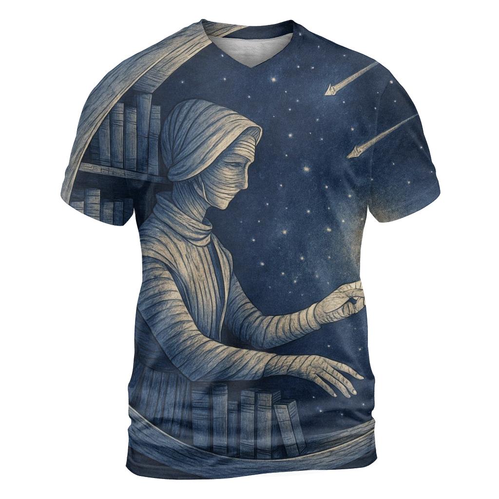 Paper Moon Librarian designer pattern shirts