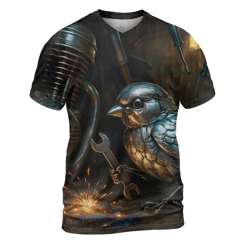 Chromed Sparrow Mechanic statement graphic shirts