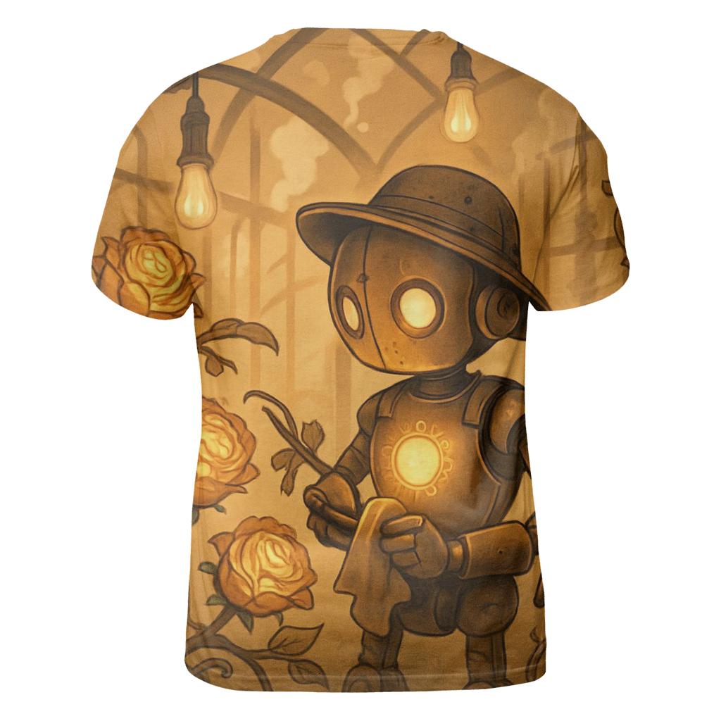 Solar Garden Automaton artistic all-over print tops