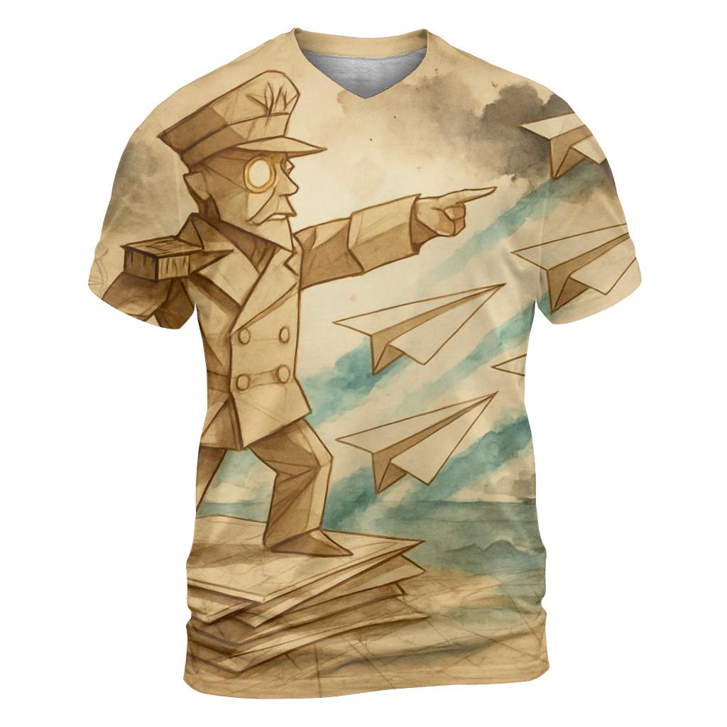 Paper Plane Fleet Admiral statement graphic shirts