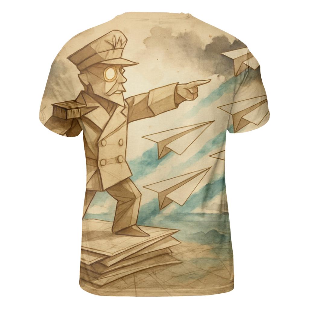 Paper Plane Fleet Admiral statement graphic shirts