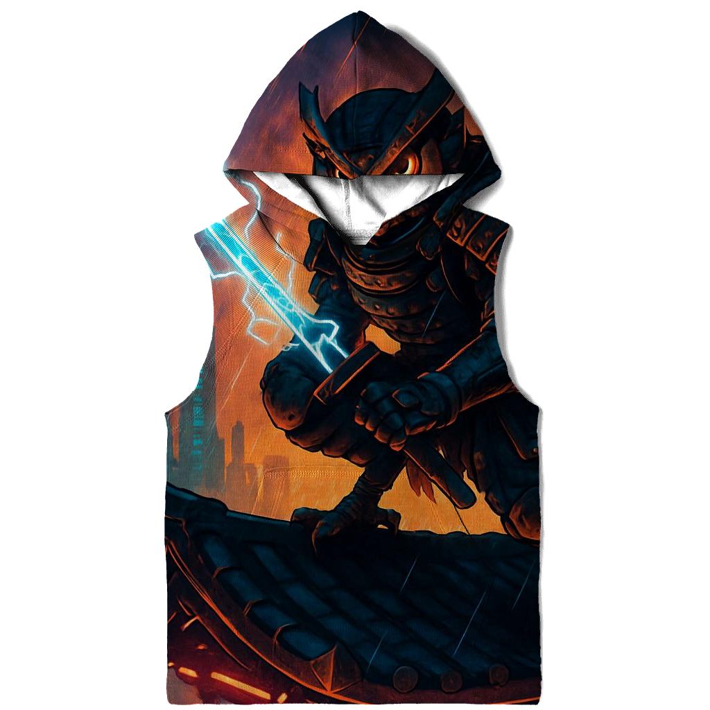 Voltage Samurai Owl graphic hoodies
