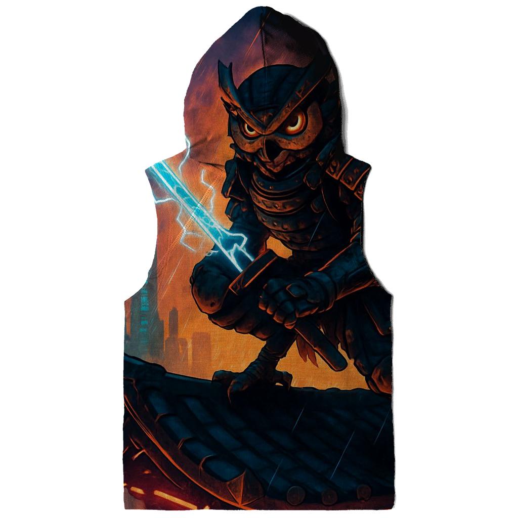 Voltage Samurai Owl graphic hoodies
