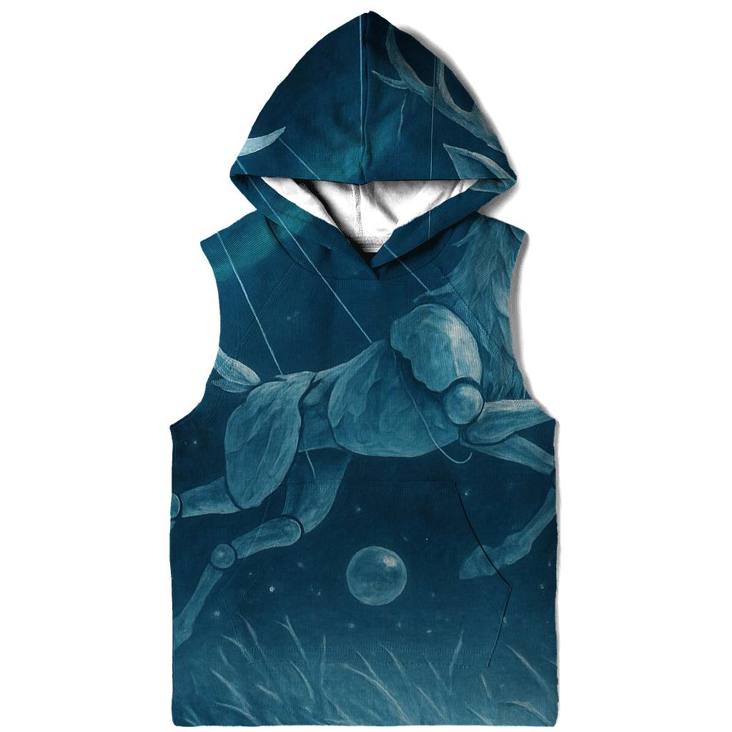 Frostbound Marionette Stag graphic hoodies
