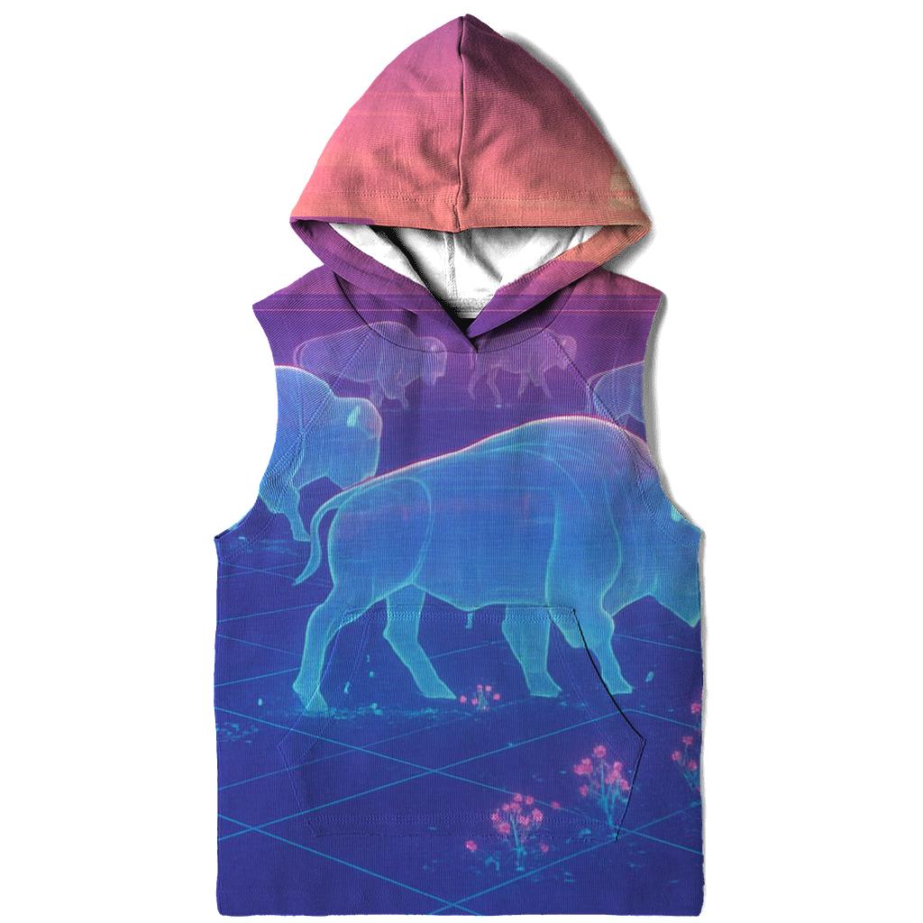 Hologram Bison Caravan graphic hoodies
