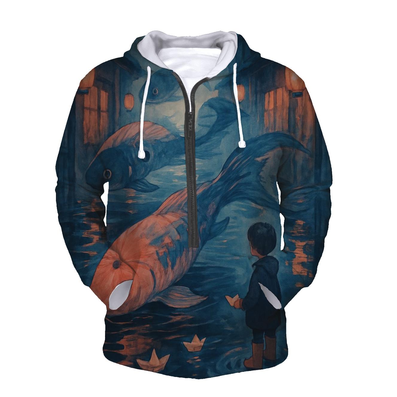 Paper Umbrella Koi hoodies fashion