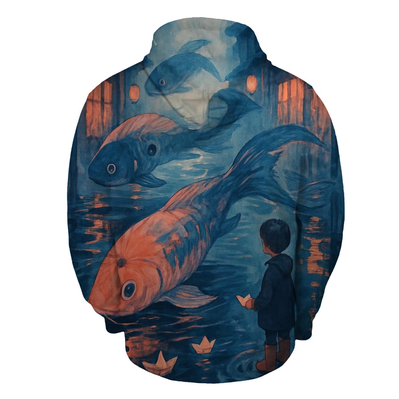 Paper Umbrella Koi hoodies fashion