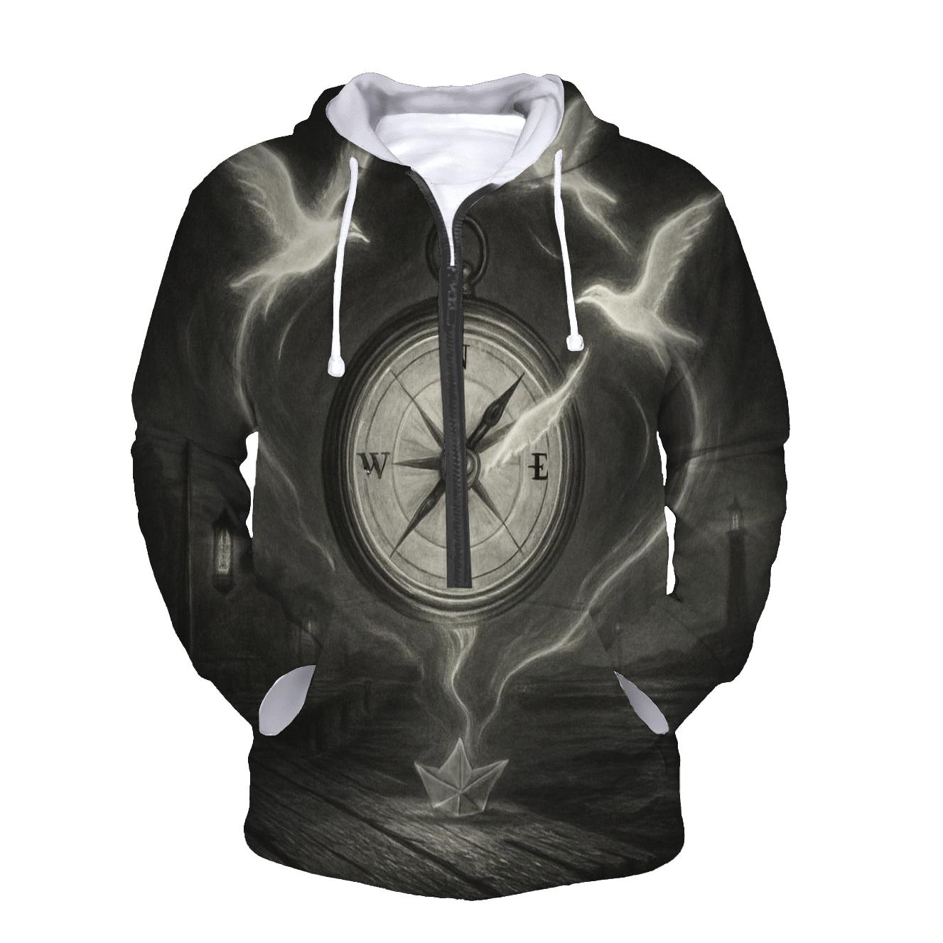 Spectral Harbor Compass designer hoodies