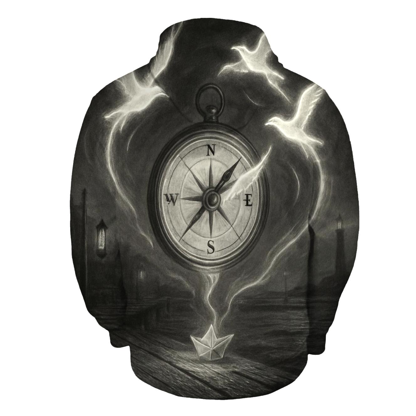 Spectral Harbor Compass designer hoodies