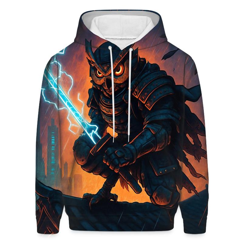 Voltage Samurai Owl printed hoodies