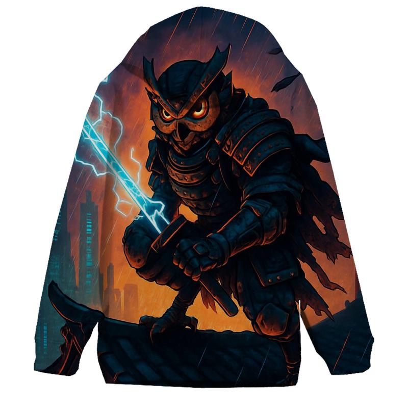Voltage Samurai Owl printed hoodies