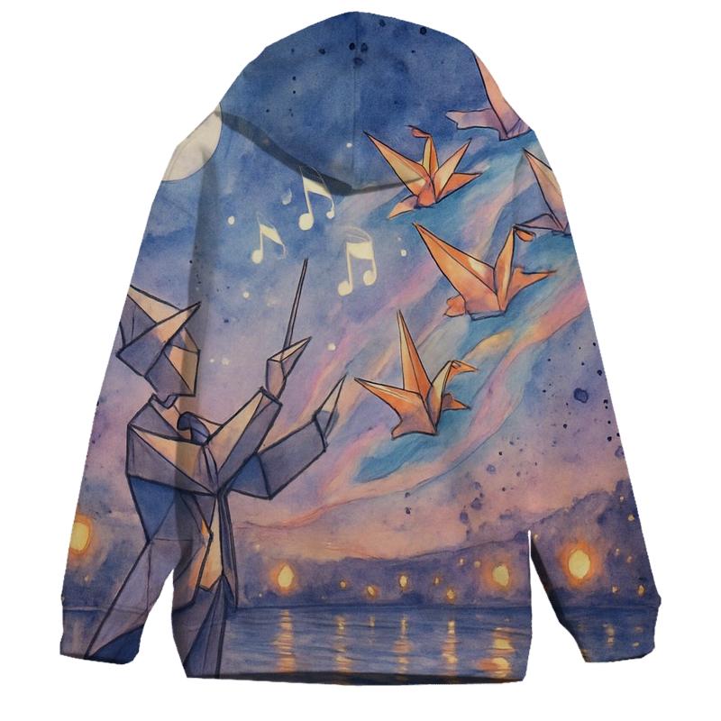 Paper Crane Conductor zip-up hoodies