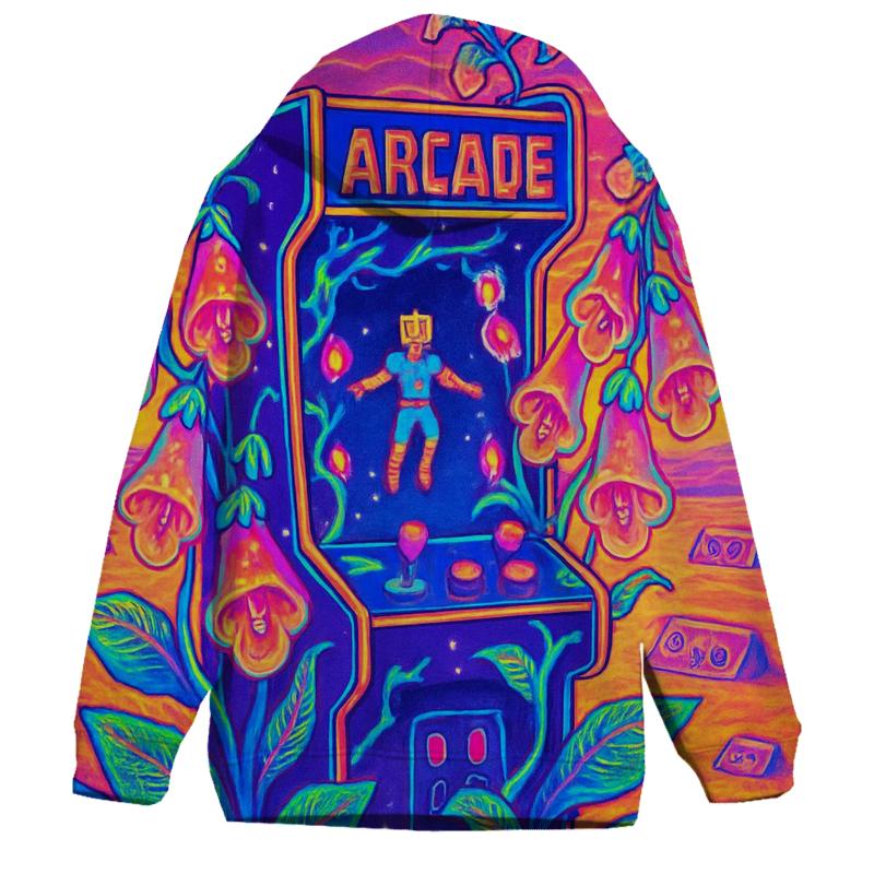 Mirage Arcade Foxglove zip-up hoodies