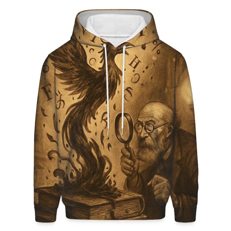 Inkspill Phoenix Archivist graphic hoodies