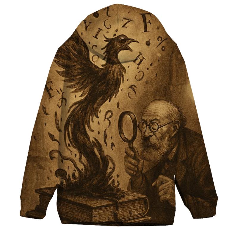 Inkspill Phoenix Archivist graphic hoodies