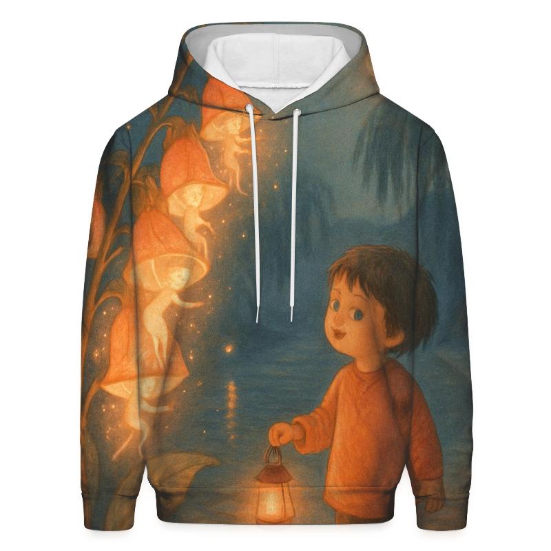 Flicker Lantern Foxglove graphic hoodies