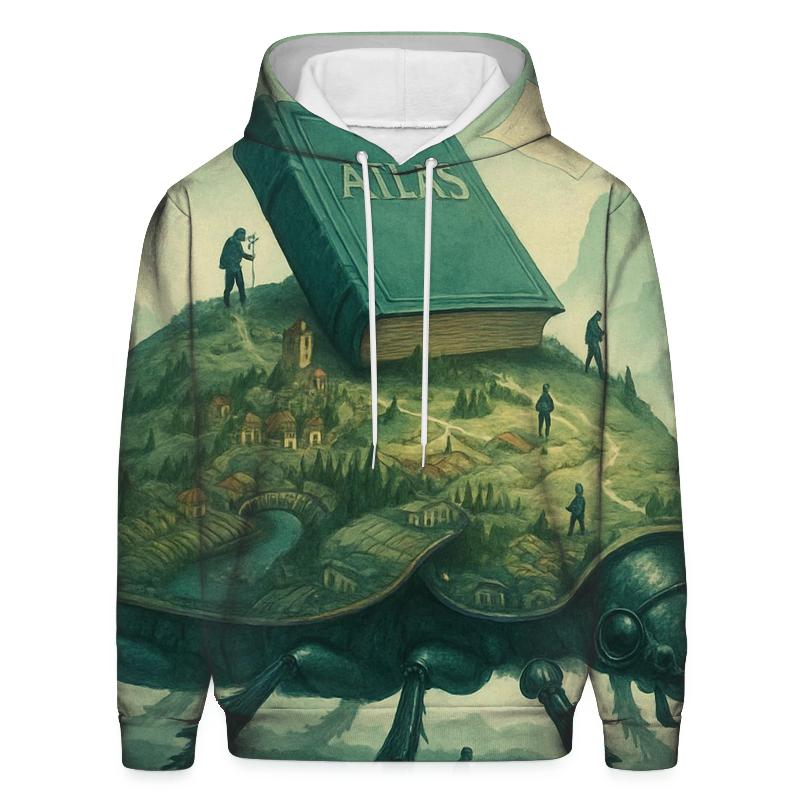 Mirrored Atlas Beetle embroidered hoodies