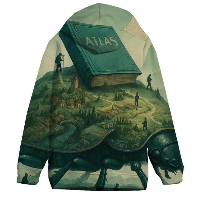 Mirrored Atlas Beetle embroidered hoodies