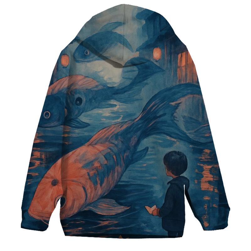 Paper Umbrella Koi zip-up hoodies