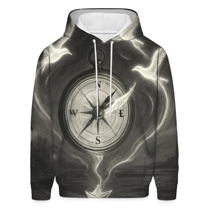 Spectral Harbor Compass embroidered hoodies