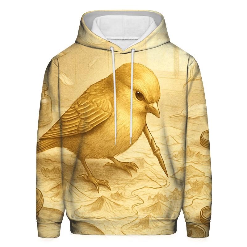 Gilded Sparrow Cartographer printed hoodies