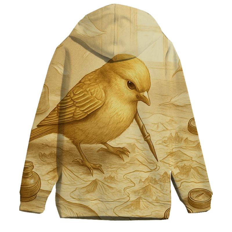 Gilded Sparrow Cartographer printed hoodies