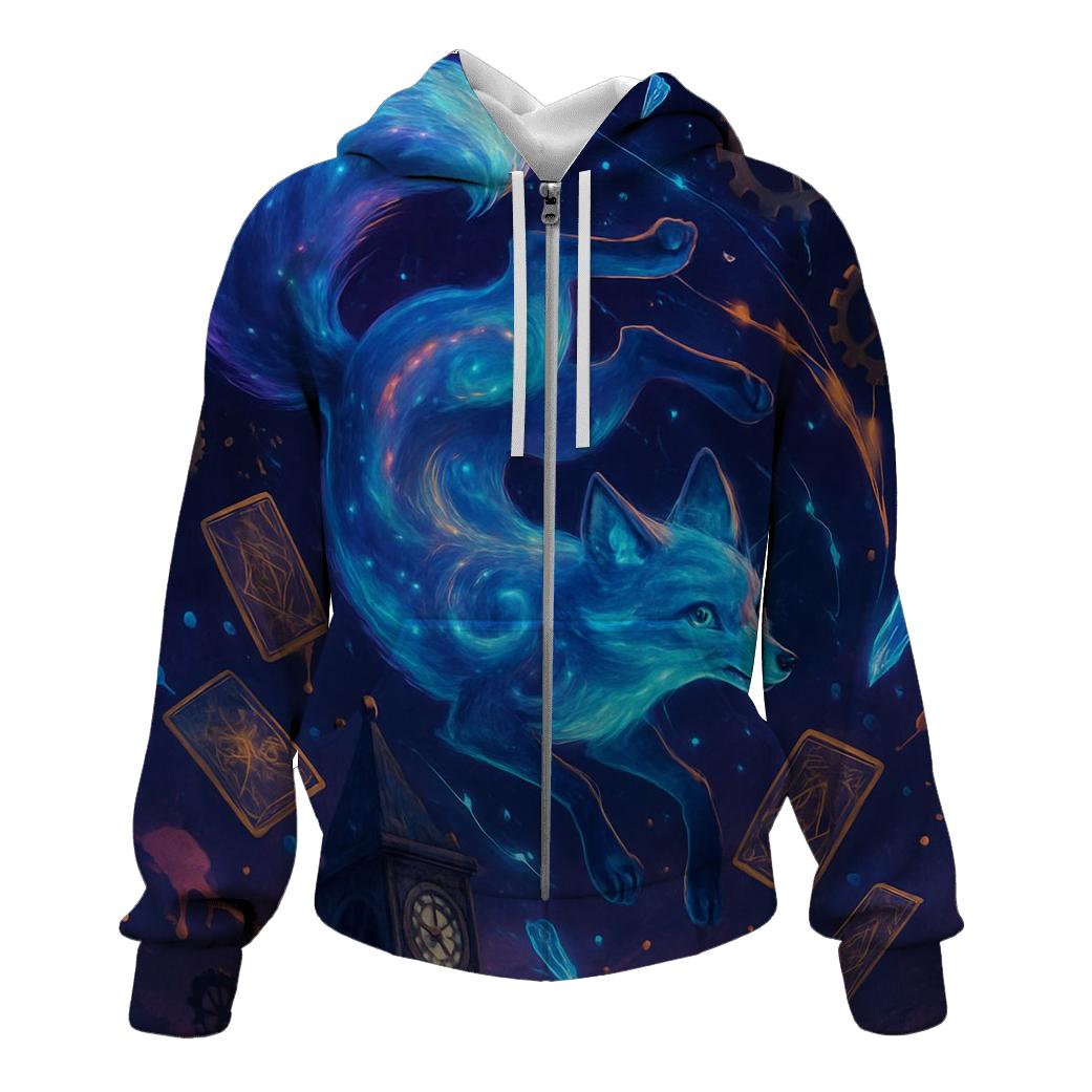 Nebula Trickster Fox printed hoodies