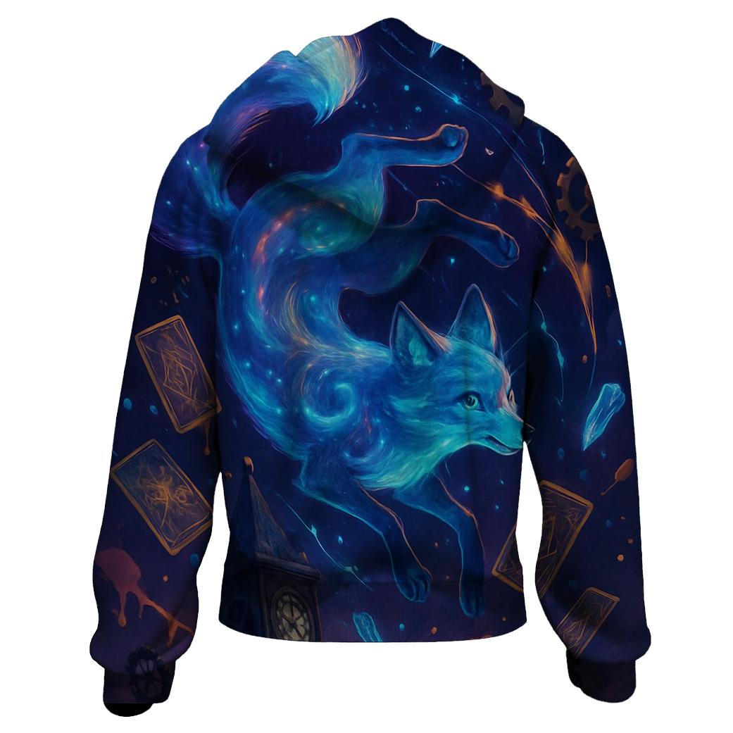 Nebula Trickster Fox printed hoodies